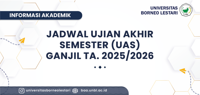 INFORMASI JADWAL UJIAN AKHIR SEMESTER (UAS) GANJIL 2025/2026